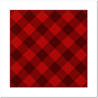 Red Plaid Posters and Art